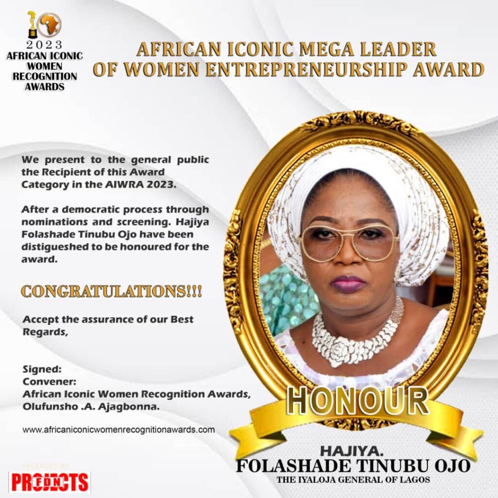 HONOURS – African Iconic Women Recognition Awards